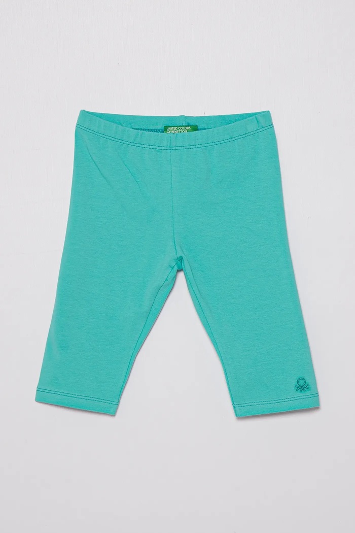 Detské legíny United Colors of Benetton s elastanom tyrkysová 3MT1GF01M.P.Season.PPYA