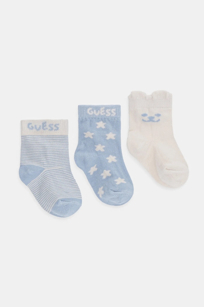 Guess skarpetki niemowlęce 3-pack skarpetki długie niebieski H5RZ04.Z3G10.PPYA