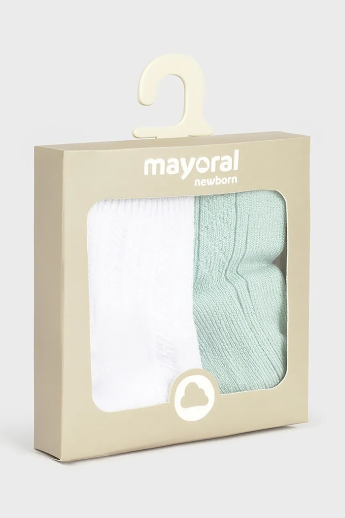 Chłopiec Mayoral Newborn Skarpetki dziecięce 2-pack 9863.1F.Newborn.PPYH zielony