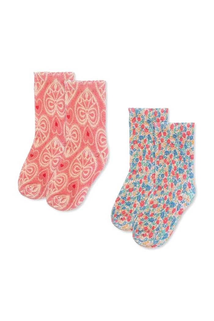 Konges Sløjd Sosete copii 2 PACK PRINTED SOCKS OCS 2-pack roz KS102757