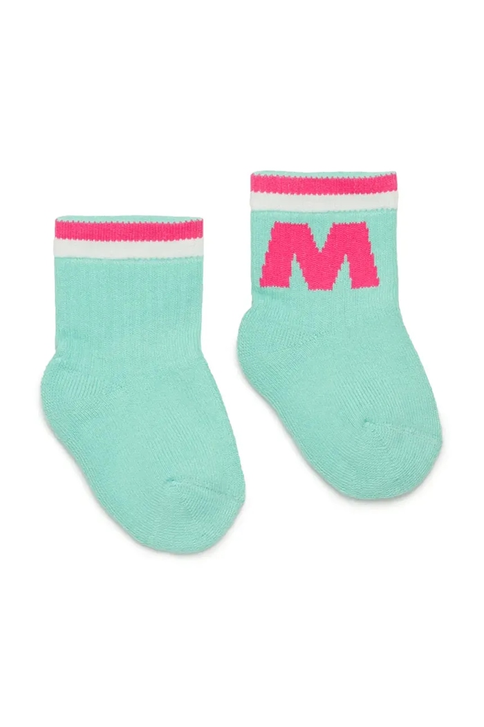 Dječje čarape Marni MZ35B SOCKS visoke čarape tirkizna M01468