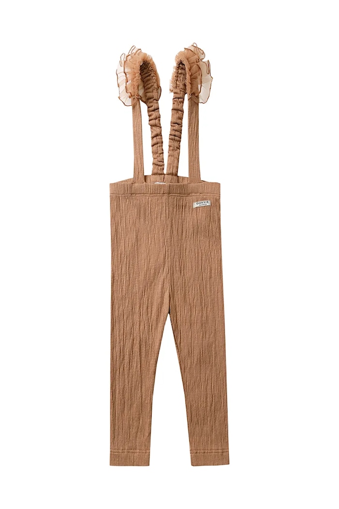 Kojenecké legíny Donsje Nanise Leggings pletenina hnědá 3037400