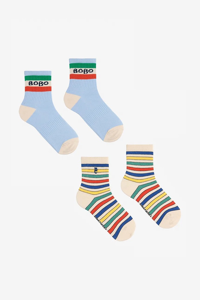 Bobo Choses skarpetki dziecięce 2-pack skarpetki długie niebieski 125AI012