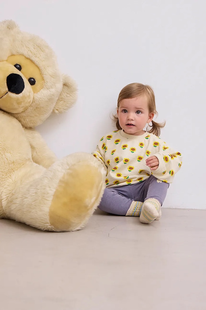 Bobo Choses legginsy niemowlęce Wavy niebieski 125AB054