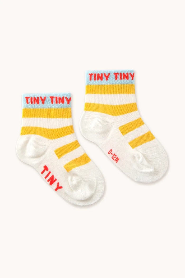 Dětské ponožky Tinycottons STRIPES SHORT HEIGHT SOCKS SS25.458 žlutá SS25