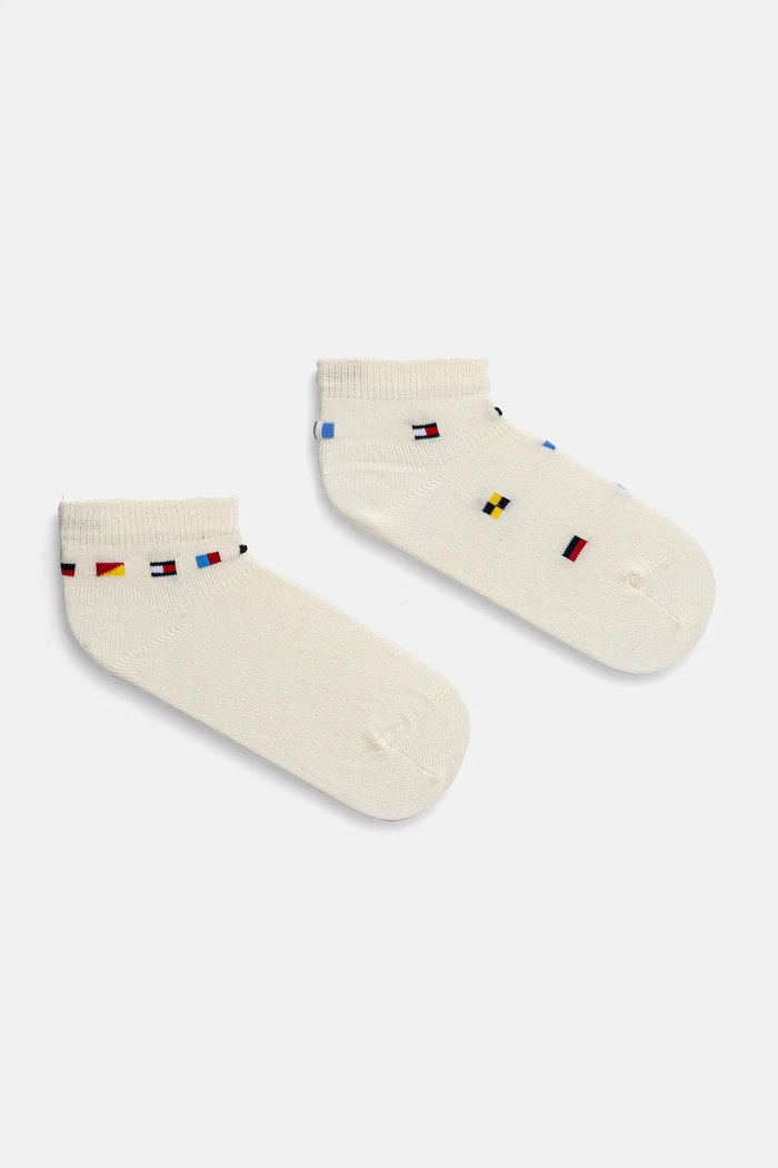Dječje čarape Tommy Hilfiger 2-pack visoke čarape bež 701232719.PPYA