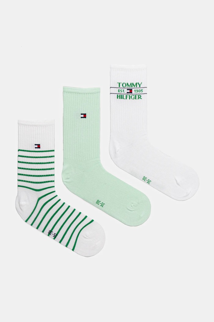 Tommy Hilfiger Skarpetki dziecięce 3-pack zielony 701232830.PPYA