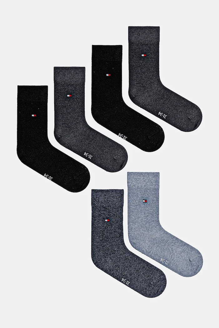 Tommy Hilfiger skarpetki dziecięce 6-pack drobny wzór czarny 701220490.PPYA