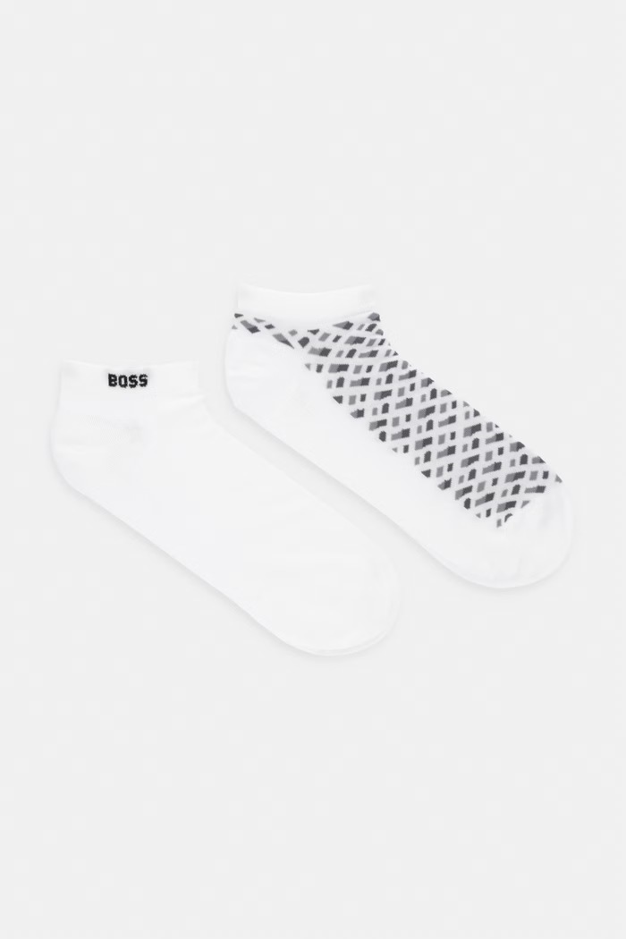 Ponožky BOSS 2P AS Monogram CC 2-pak krátke ponožky biela 50524521