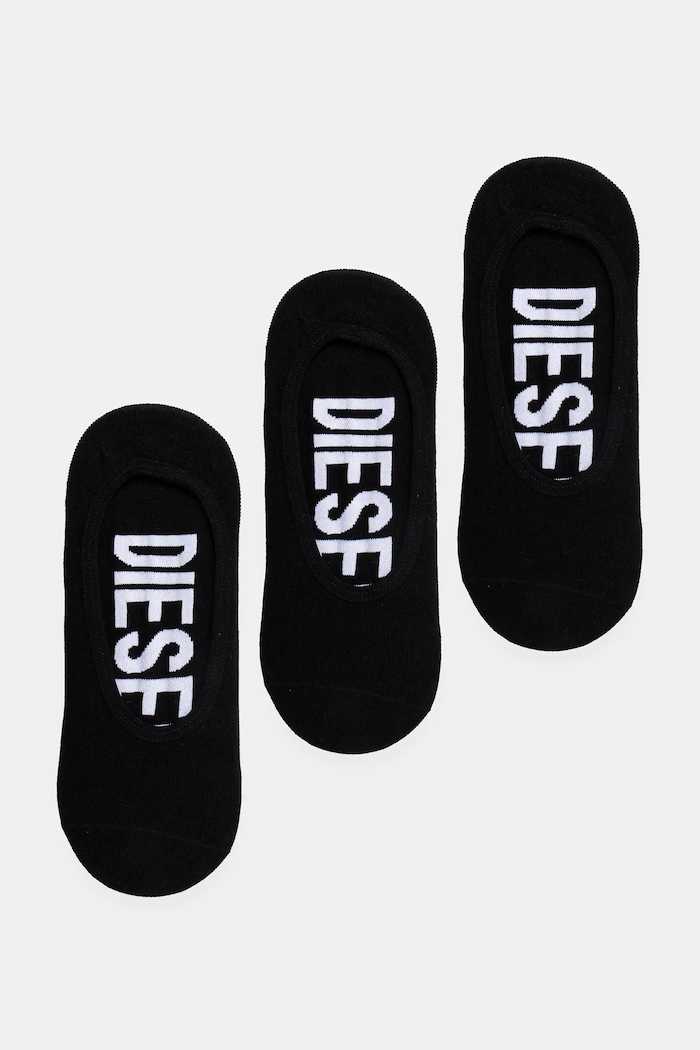 Ponožky Diesel SKM-HIDEPAT-THREEPACK SOCKS 3-pak krátke ponožky čierna A17884.0IQAS