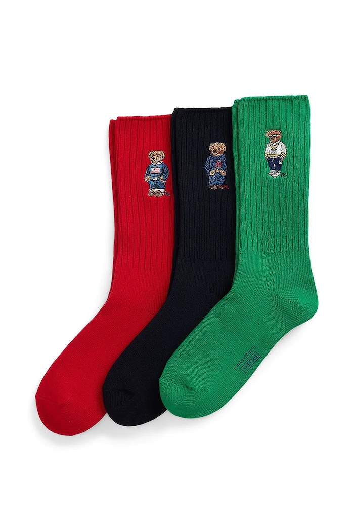 Polo Ralph Lauren zokni 3 pár hosszúszárú zokni sötétkék 449973049