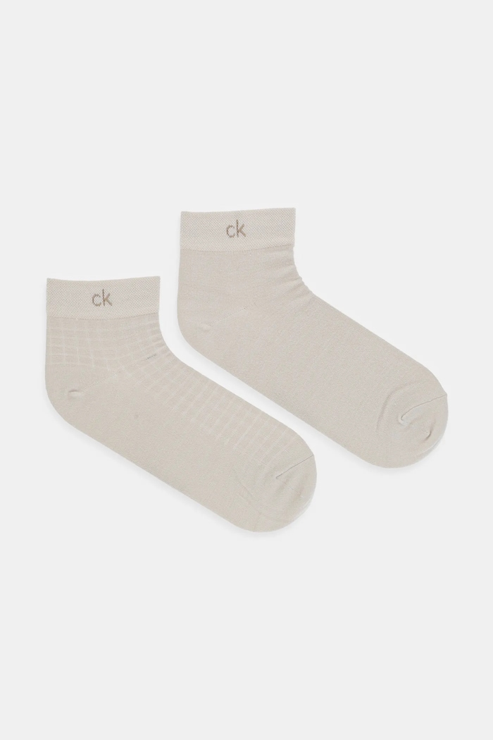 Calvin Klein skarpetki 2-pack skarpetki długie beżowy 701231369
