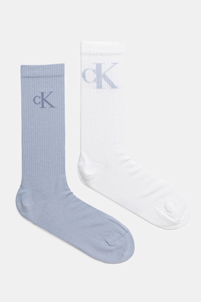 Čarape Calvin Klein Jeans 2-pack visoke čarape bijela 701231387