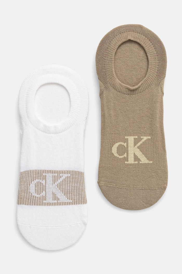 Calvin Klein Jeans skarpetki 2-pack skarpetki krótkie beżowy 701231389