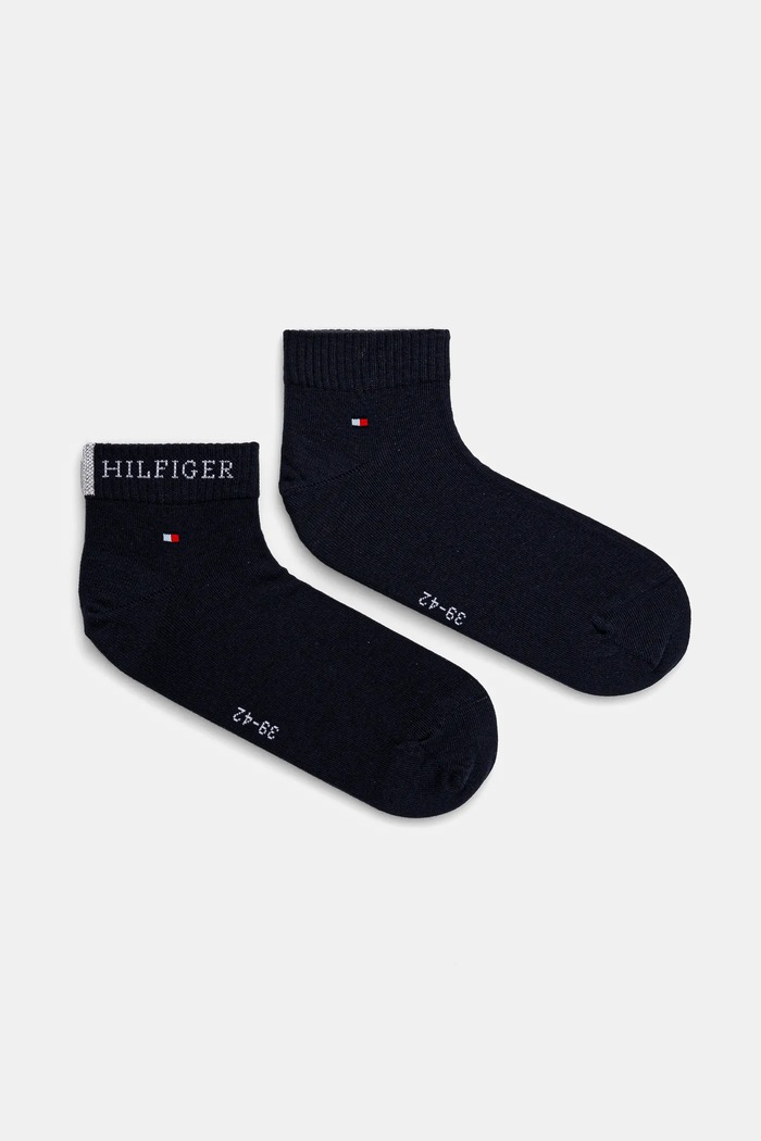 Nogavice Tommy Hilfiger 2-pack Visoke nogavice mornarsko modra 701232466