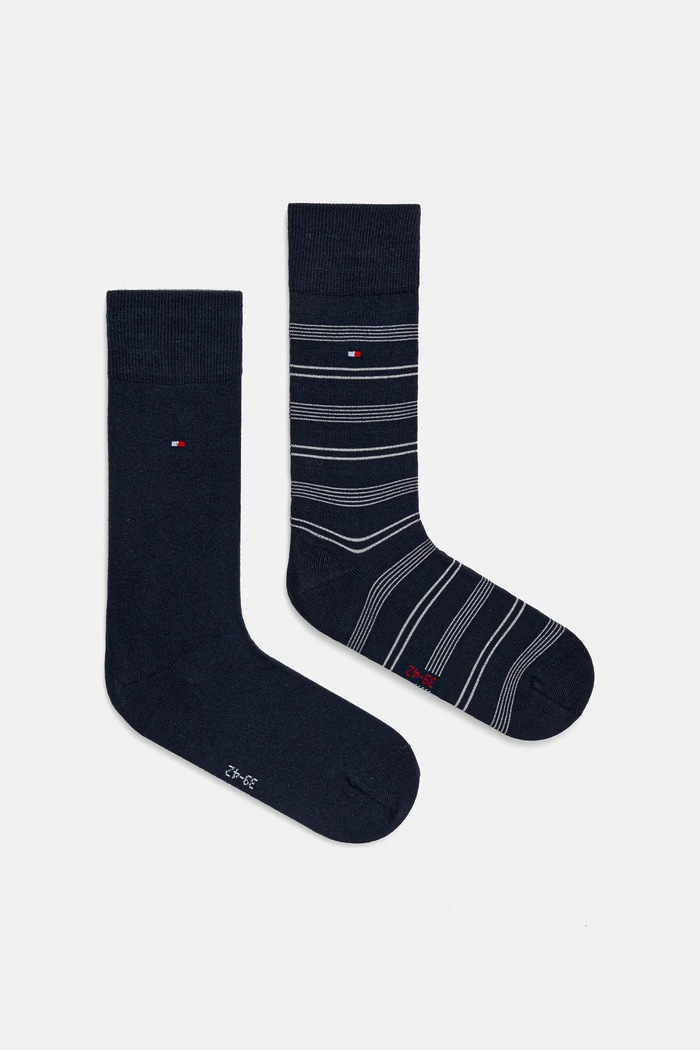 Tommy Hilfiger skarpetki 2-pack drobny wzór granatowy 701232601