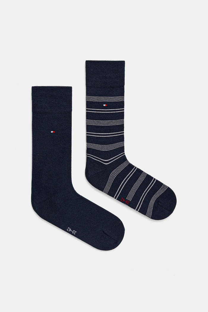 Tommy Hilfiger skarpetki 2-pack drobny wzór granatowy 701232601