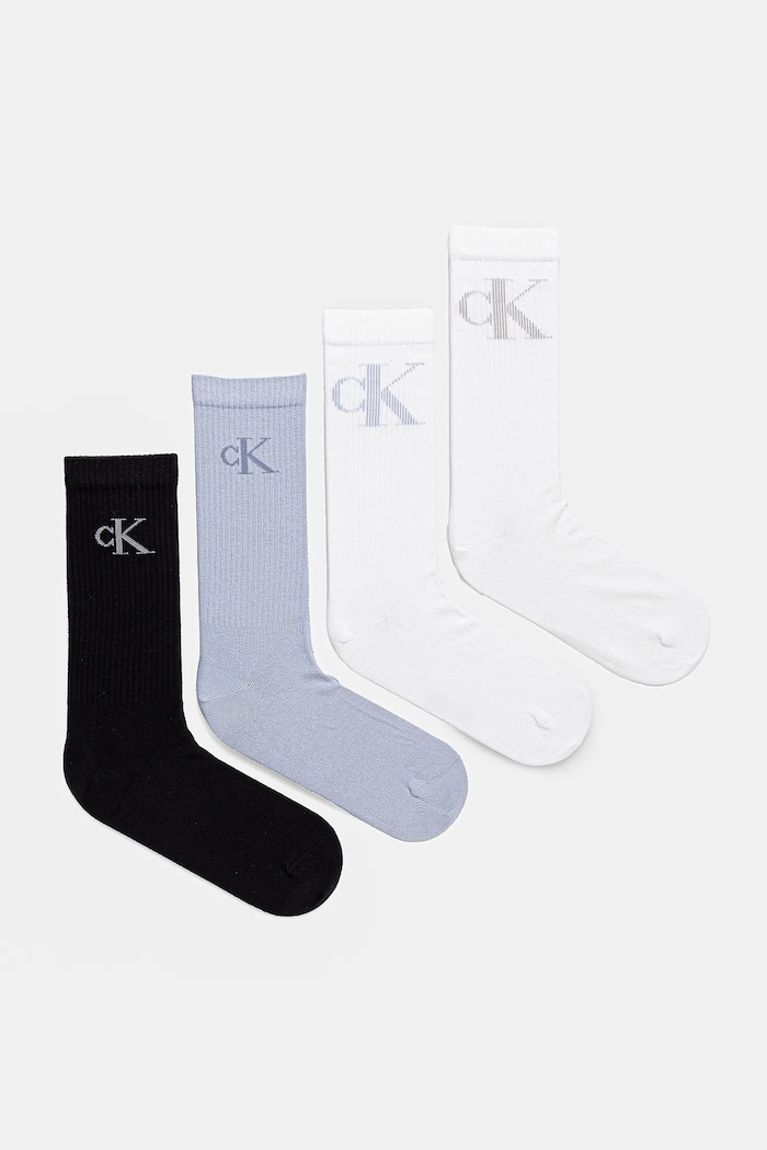 Čarape Calvin Klein Jeans 4-pack visoke čarape bijela 701235865