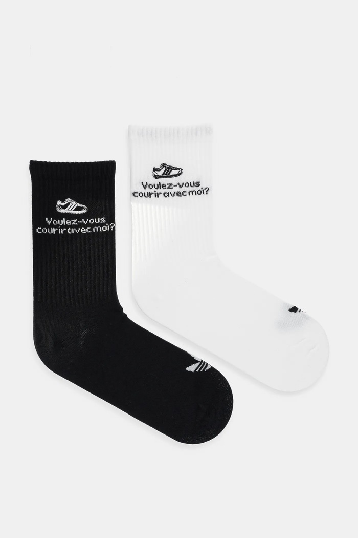Κάλτσες adidas Originals 2-pack ψηλές κάλτσες μαύρο JC8683
