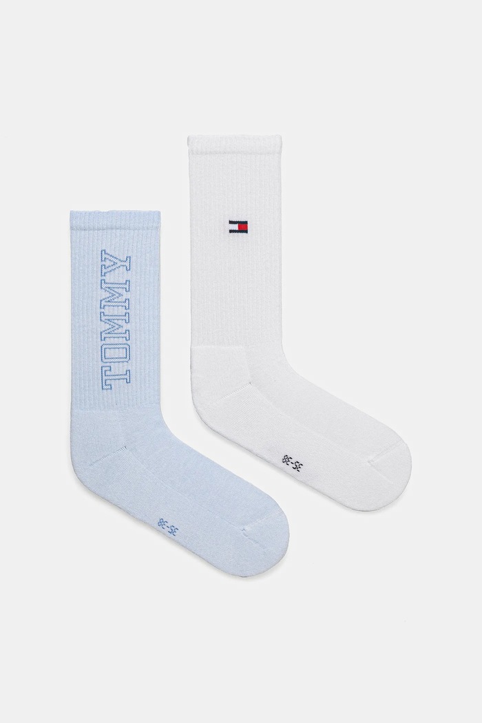 Tommy Jeans sosete 2-pack sosete lungi albastru 701233338