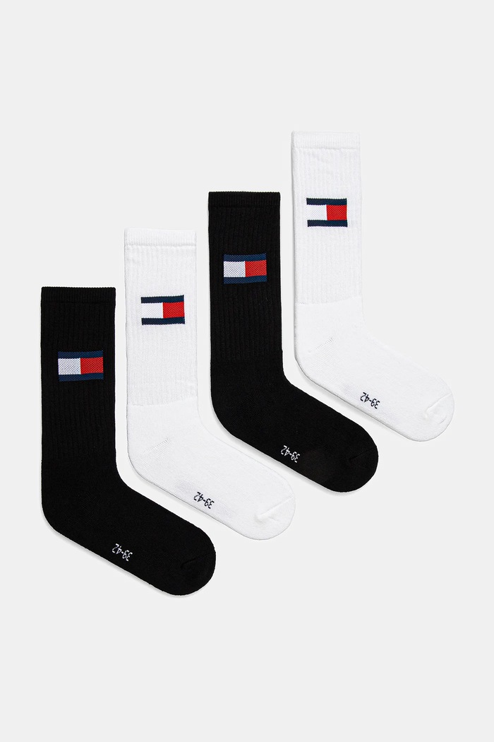 Nogavice Tommy Jeans Visoke nogavice bela 701229686