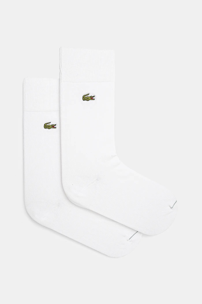 Lacoste șosete 2-pack sosete lungi alb RA3147