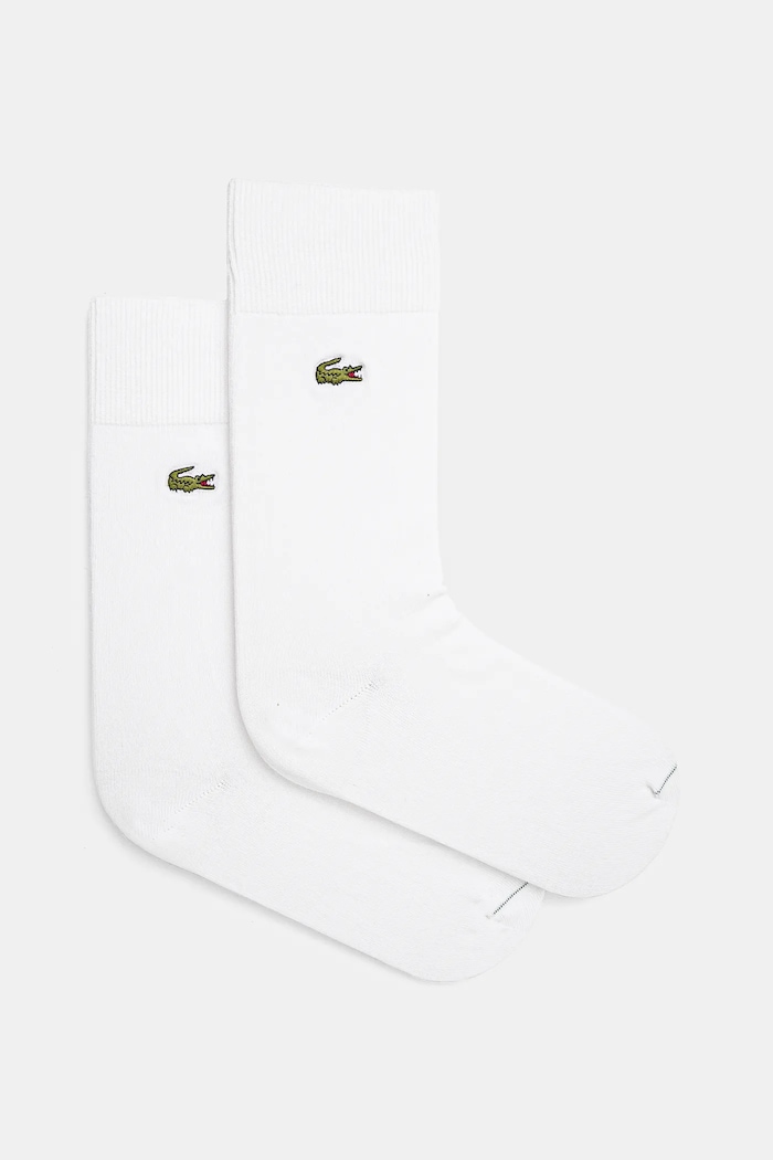 Lacoste șosete 2-pack sosete lungi alb RA3147