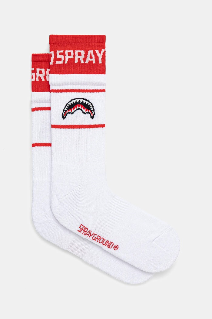 Sprayground șosete uni alb SP15021WHT