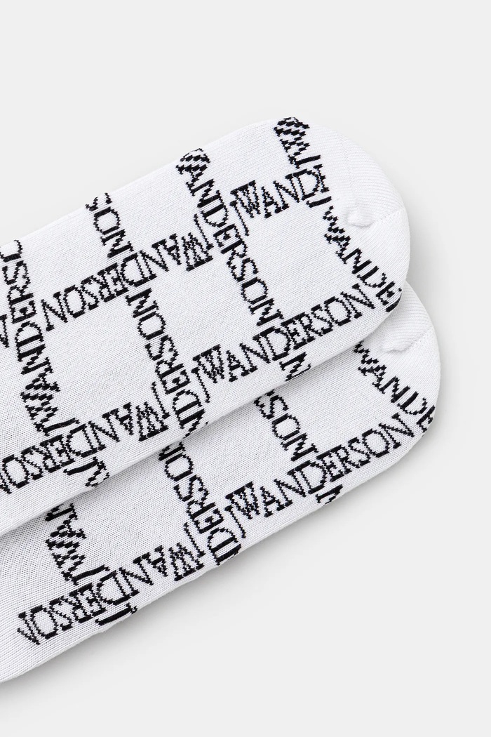 Ponožky JW Anderson Logo Grid Long KW1034.YN0273.903 biela SS25