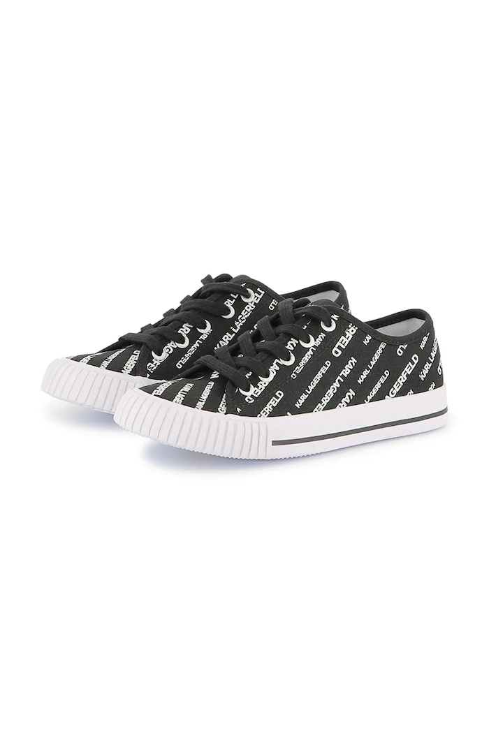 Karl Lagerfeld Παιδικά πάνινα παπούτσια Karl Lagerfeld Z30562.27.35 μαύρο SS25