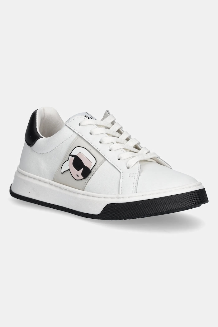 Otroške usnjene superge Karl Lagerfeld Nizka bela Z30380.30.35