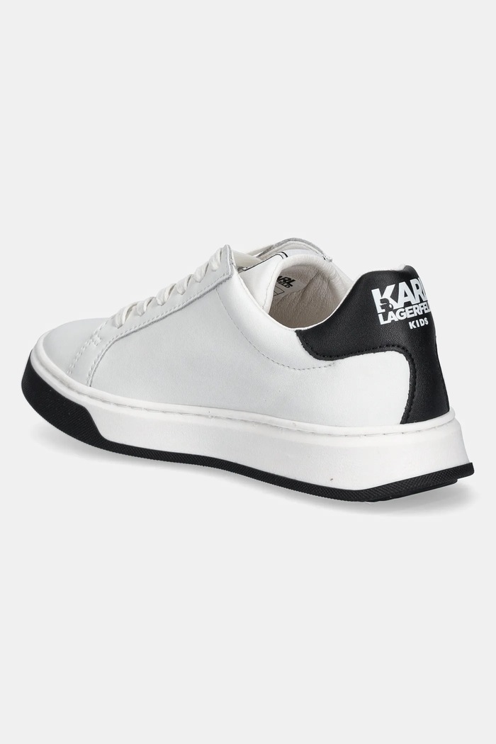 Dečki Otroške usnjene superge Karl Lagerfeld Z30380.30.35 bela