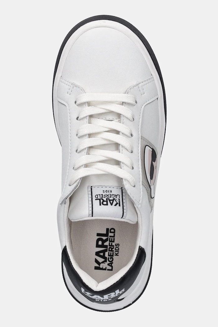 Otroške usnjene superge Karl Lagerfeld bela Z30380.30.35