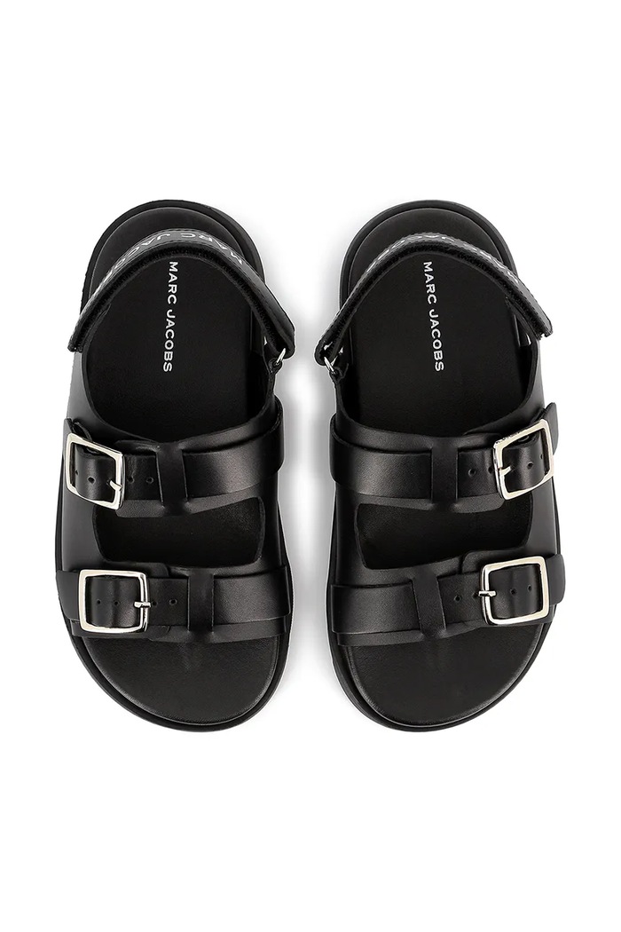 Παιδικά δερμάτινα σανδάλια Marc Jacobs μαύρο W60399.27.35