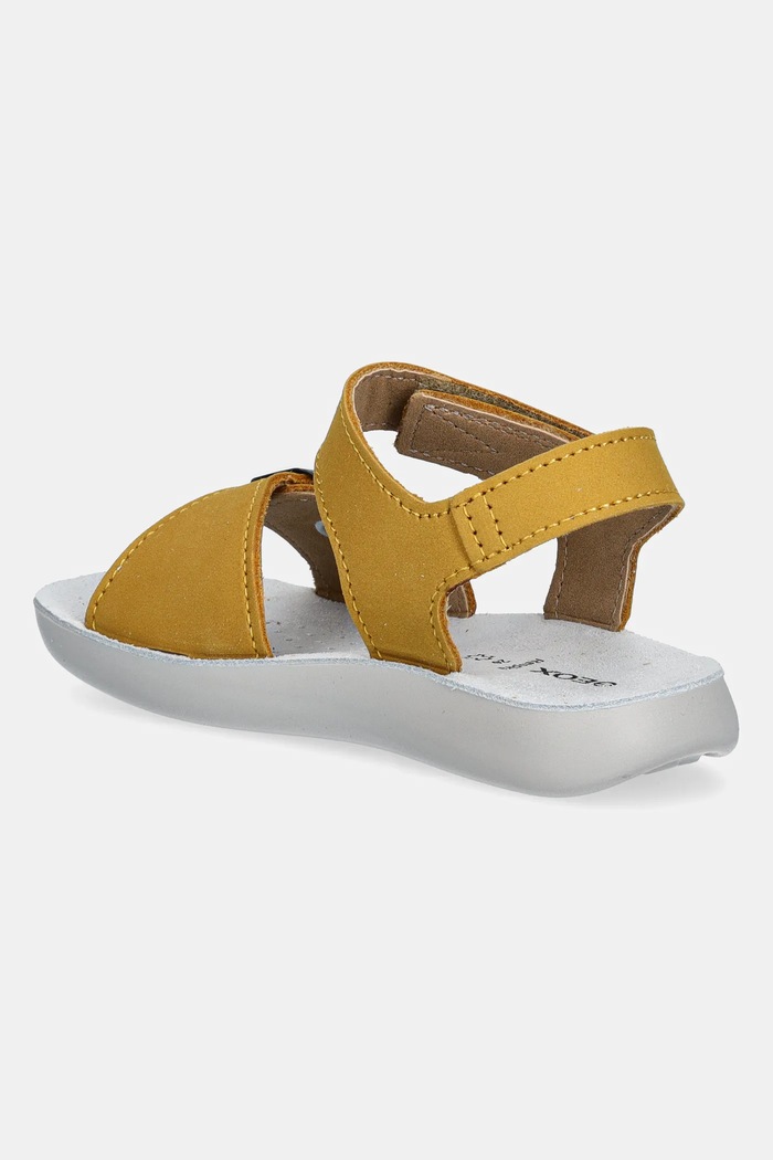 Αγορίστικα Παιδικά δερμάτινα σανδάλια Geox LIGHTFLOPPY B555SA.00032 κίτρινο