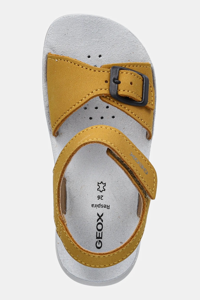 Παιδικά δερμάτινα σανδάλια Geox LIGHTFLOPPY κίτρινο B555SA.00032