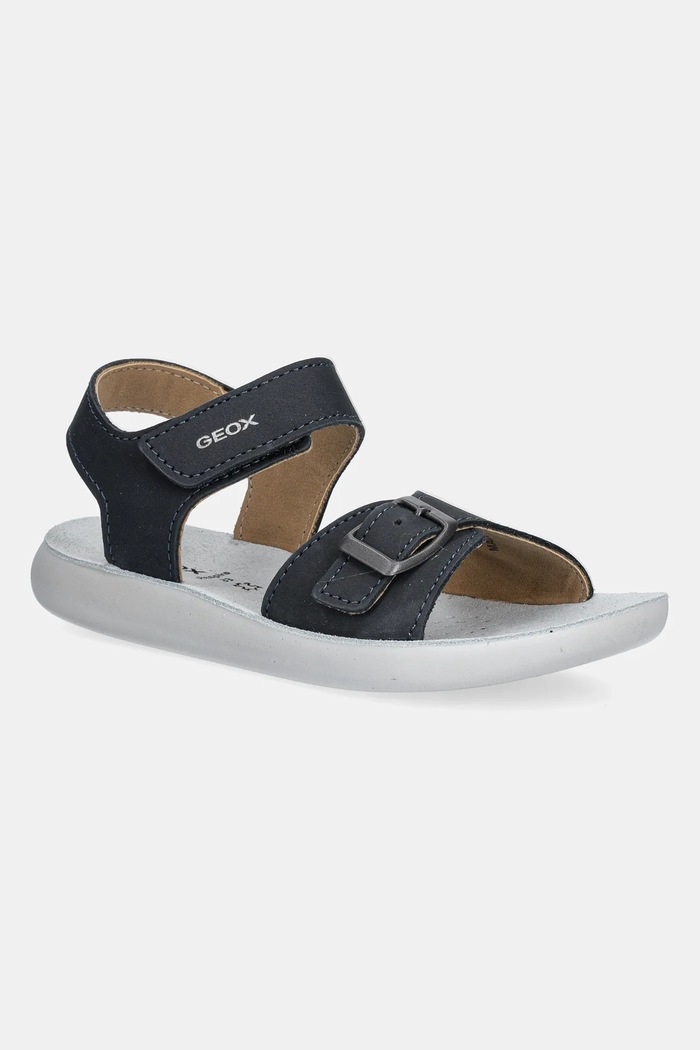 Παιδικά σανδάλια από δέρμα nubuck Geox LIGHTFLOPPY σκούρο μπλε J45GQD.00032.28.35