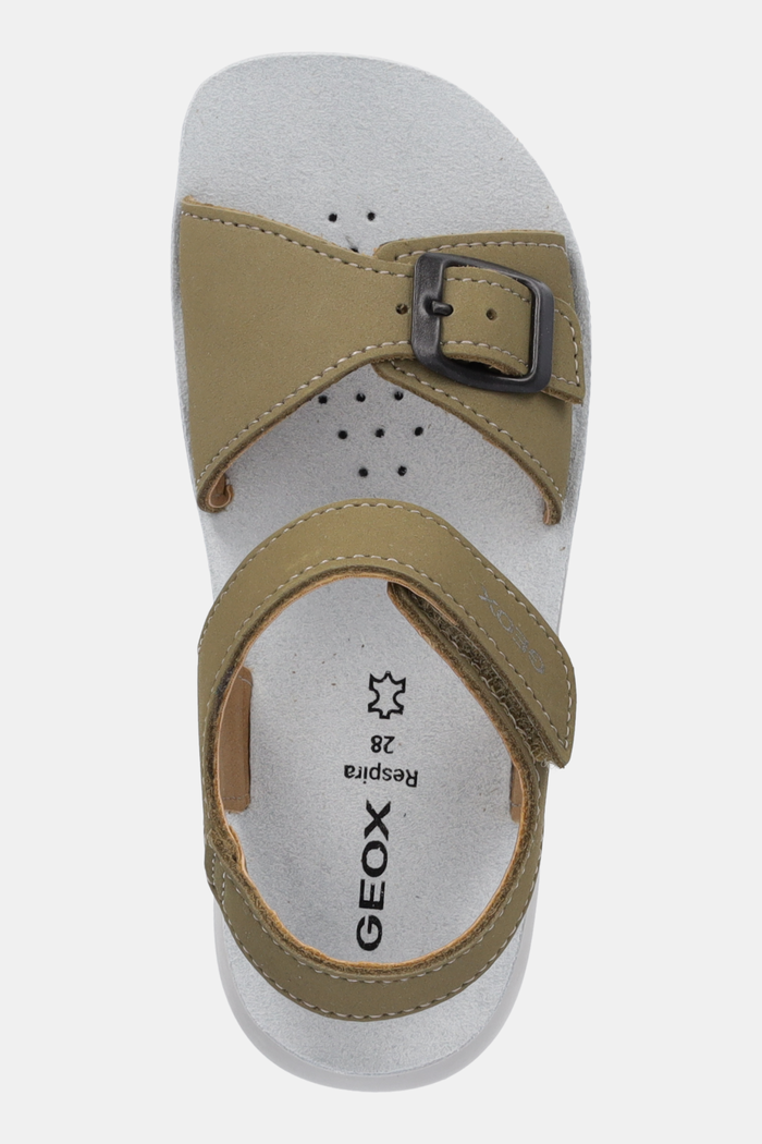Detské nubukové sandále Geox LIGHTFLOPPY zelená J45GQD.00032.28.35
