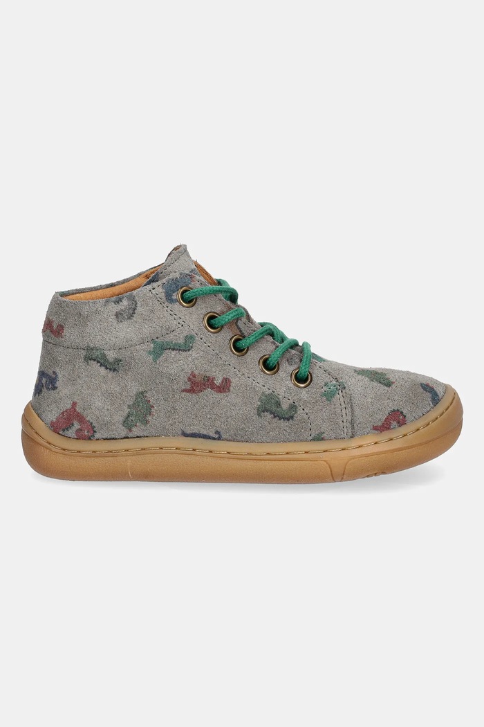 Froddo pantofi din piele intoarsa pentru copii BAREFOOT FIRST STEP LACES G2130325.B.25.27 gri SS25