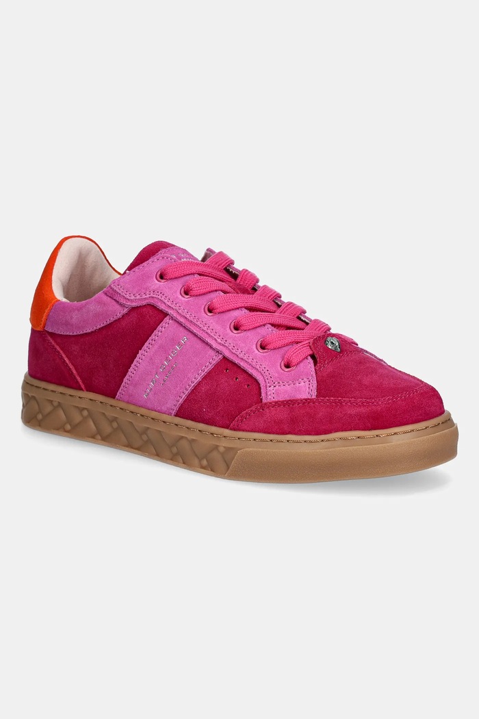 Semišové tenisky Kurt Geiger London Kensington Slim Cupsole plochá růžová 2007658209.FUSHIA