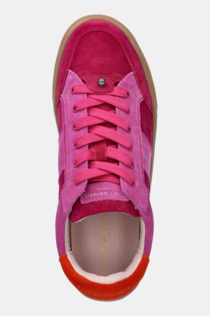 Semišové tenisky Kurt Geiger London Kensington Slim Cupsole růžová 2007658209.FUSHIA
