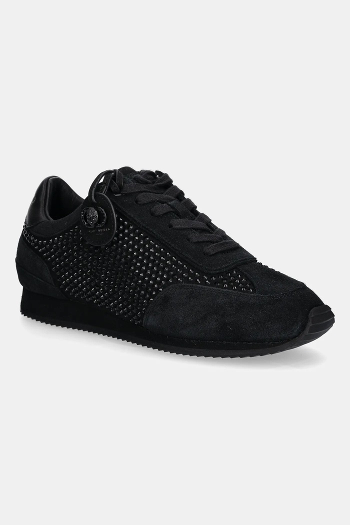 Kurt Geiger London sportcipő Chelsea Crystal Tag Dr velúr bőr fekete 3941400629.BLACK