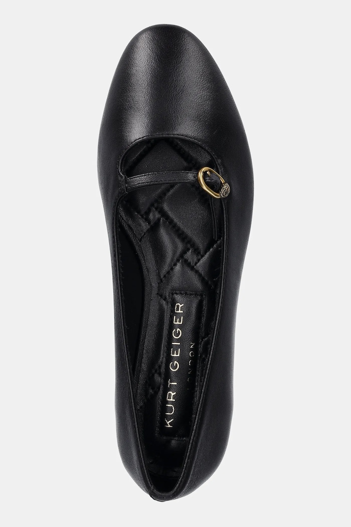 Kurt Geiger London baleriny skórzane Flexi Ballerina czarny 3942400109.BLACK