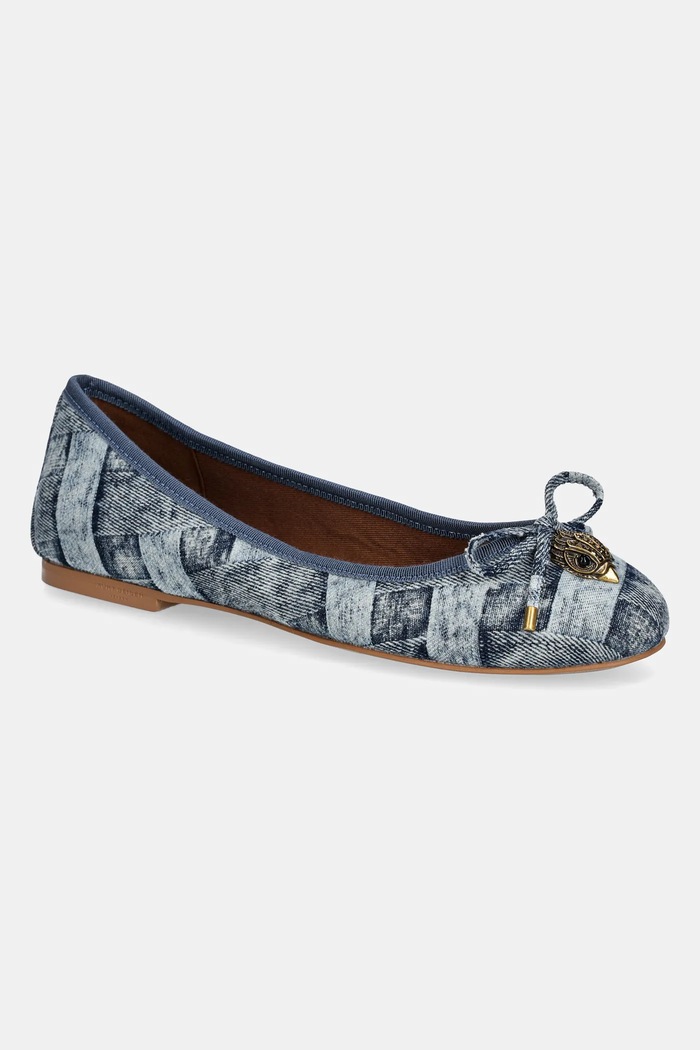 Kurt Geiger London Baleriny Eagle Ballerina niebieski 9790688669.DENIM