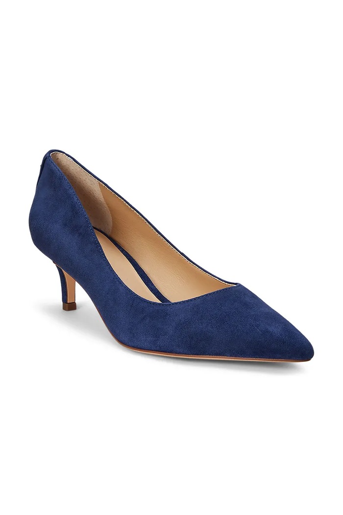 Semišové lodičky Lauren Ralph Lauren Adrienne 802755524010.410 tmavomodrá SS26