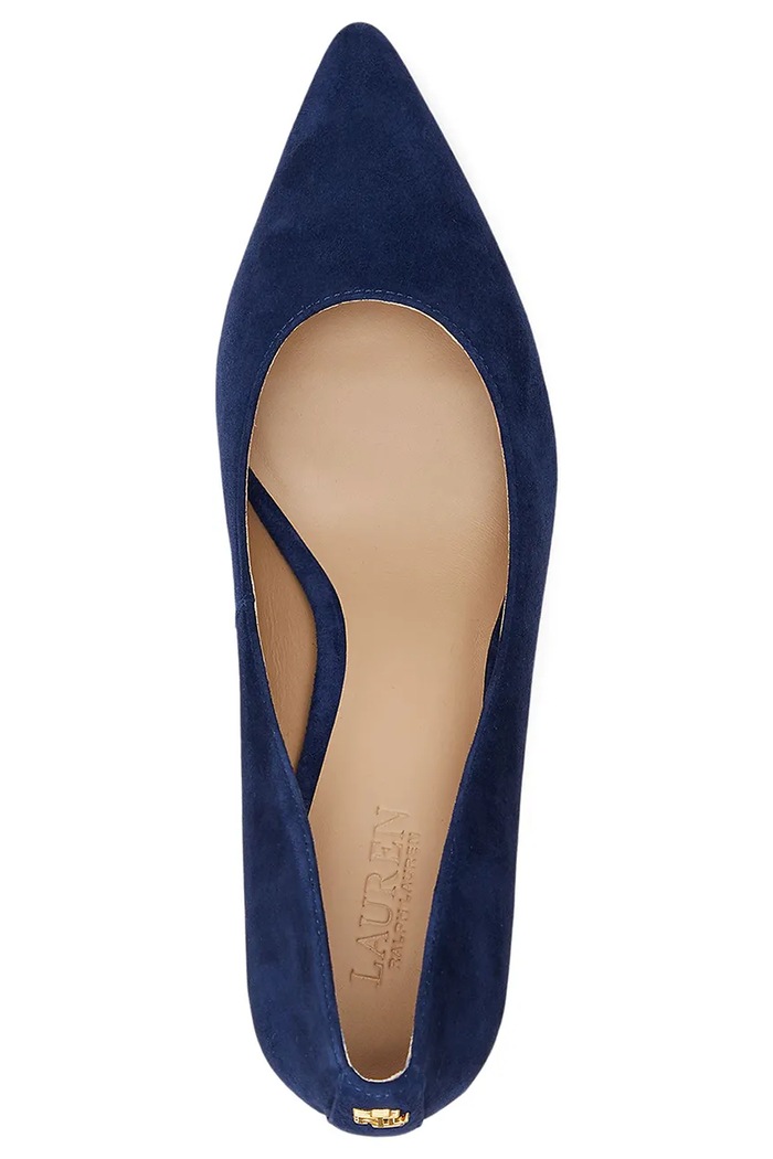 Semišové lodičky Lauren Ralph Lauren Adrienne tmavomodrá 802755524010.410