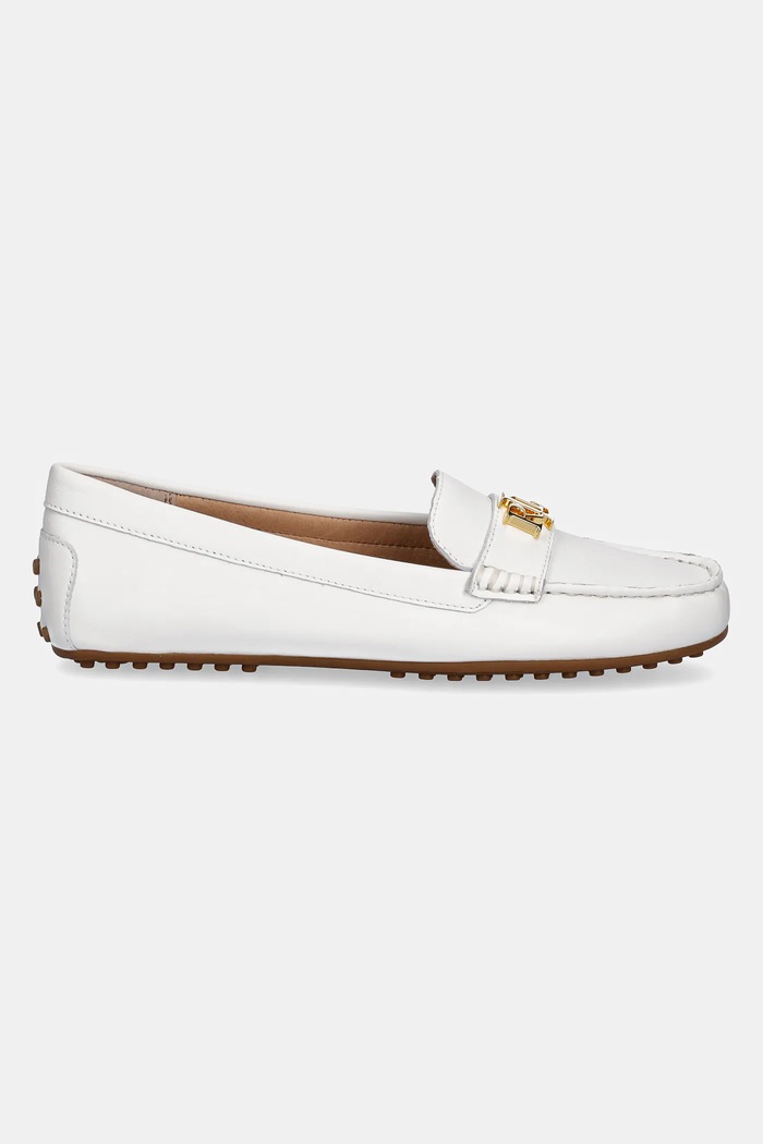 Lauren Ralph Lauren mokasyny skórzane Barnsbury 802852847024.100 biały SS25