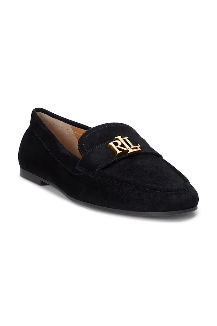 Lauren Ralph Lauren mokasyny zamszowe Averi III 802946809005.001 czarny AW25