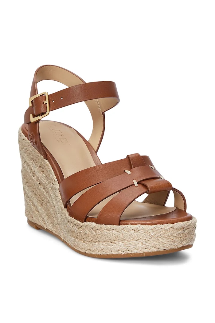 Lauren Ralph Lauren sandali in pelle Soffia Espdr 802953961001.200 marrone SS25
