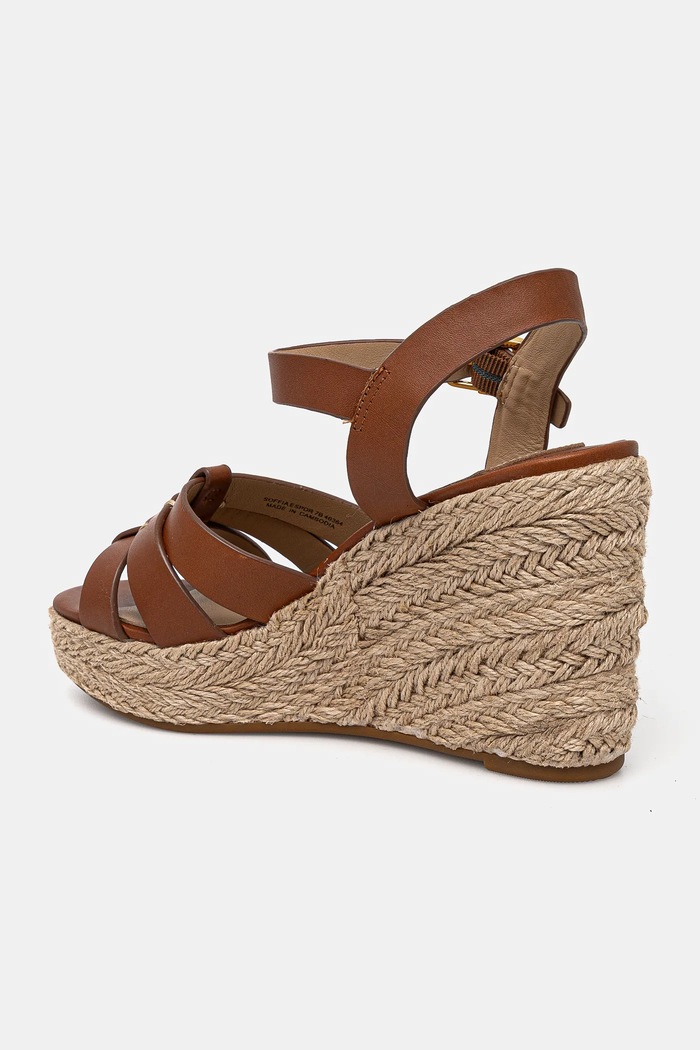 Încălțăminte Lauren Ralph Lauren sandale de piele Soffia Espdr 802953961001.200 maro